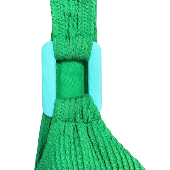 Aerie Crinkle Ring Birthday Scoop One Piece Ribbed Green Swimsuit Women's XL NEW - Picture 4 of 7